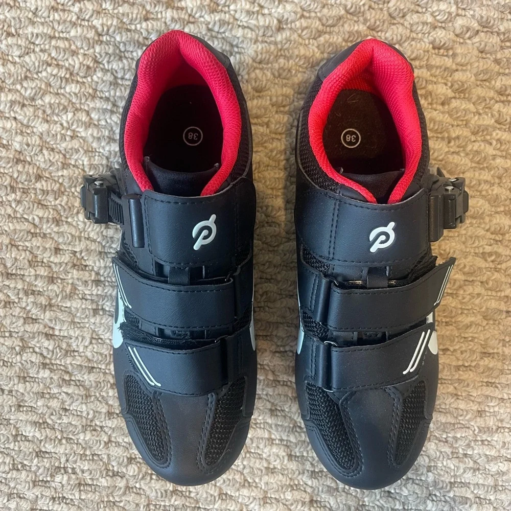 Peloton Cycling Shoes Black Pink Women’s EU 38 Indoor Spin Bike Shoes Clip-In - Picture 3 of 8